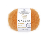 Пряжа для вязания GAZZAL Super Kid Mohair (47% Супер Кид Мохер,31% Мериносовая шерсть, 22% ПА) 6х25х237м цв. 64419