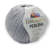 Пряжа для вязания HIMALAYA Perlina (50% Акрил, 50% Хлопок) 5х100х290м цв. 50151 св. серый
