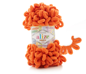 Пряжа для вязания Ализе Puffy (100% микрополиэстер) 5х100г/9.5м цв.006 оранжевый