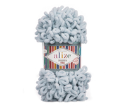 Пряжа для вязания Ализе Puffy Fine (100% микрополиэстер) 5х100г/14м цв.500 серый