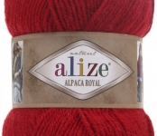 Пряжа Alize Alpaca Royal 56 красный