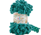 Пряжа для вязания Ализе Puffy (100% микрополиэстер) 5х100г/9.5м цв.847 изумруд