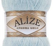 Пряжа для вязания Ализе Angora Gold (20% шерсть, 80% акрил) 5х100г/550м цв. 114 мята