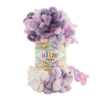 Пряжа для вязания Ализе Puffy color (100% микрополиэстер) 5х100г/9м цв.6305 секционный