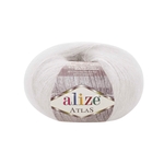Пряжа для вязания Ализе Atlas (49% шерсть, 51% полиэстер) 10х50г/250м цв.055 белый