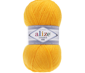 Пряжа для вязания Ализе LanaGold 800 (49% шерсть, 51% акрил) 5х100г/800м цв.216 жёлтый