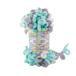 Пряжа для вязания Ализе Puffy color (100% микрополиэстер) 5х100г/9м цв.6408 секционный