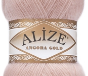 Пряжа для вязания Ализе Angora Gold (20% шерсть, 80% акрил) 5х100г/550м цв.161 пудра