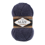 Пряжа для вязания Ализе LanaGold (49% шерсть, 51% акрил) 5х100г/240м цв. 901 т.-синий меланж