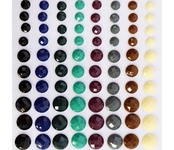 319285 Стразы декоративные клеевые черный, синий, коричневый, желтый,зеленый микс