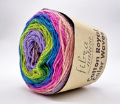 Пряжа для вязания FIBRA NATURA Cotton Royal Color Waves (100% хлопок) 5х100х210м цв.22-09 мультиколор