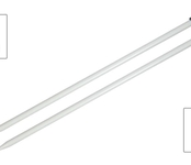 45271 KnitPro Спицы прямые для вязания Basix Aluminum 3,75мм/35см, алюминий, серебристый, 2шт