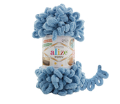 Пряжа для вязания Ализе Puffy (100% микрополиэстер) 5х100г/9.5м цв.280 средне-синий