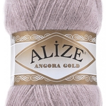 Пряжа для вязания Ализе Angora Gold (20% шерсть, 80% акрил) 5х100г/550м цв.163 серая роза