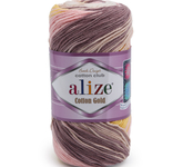 Пряжа для вязания Ализе Cotton gold batik (55% хлопок, 45% акрил) 5х100г/330м цв. 6787 секционный