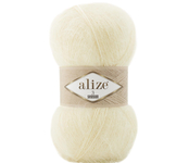 Пряжа для вязания ALIZE '3 SEASON' 100г 500м (25% мохер, 24% шерсть, 51% акрил) 5х100х500м цв. 01 кремовый