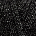 Пряжа для вязания Ализе Sal simli (95% акрил, 5% металлик) 5х100г/460м цв.060 черный