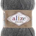 Пряжа Alize Alpaca Royal 196 серый меланж