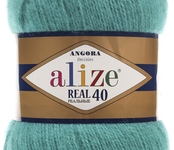 Пряжа ALIZE 'Angora real 40' 100 гр. 430м (40% шерсть, 60% акрил) 5х100х430м цв. 570 светлый изумруд