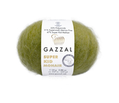 Пряжа для вязания GAZZAL Super Kid Mohair (47% Супер Кид Мохер,31% Мериносовая шерсть, 22% ПА) 6х25х237м цв. 64422