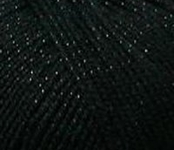 Пряжа для вязания Пехорка Мерцающая (96% акрил, 4% метанит) 5х100г/430м цв.002 черный