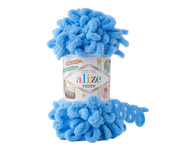 Пряжа для вязания Ализе Puffy (100% микрополиэстер) 5х100г/9.5м цв.289 синий