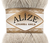 Пряжа для вязания Ализе Angora Gold (20% шерсть, 80% акрил) 5х100г/550м цв.152 бежевый меланж