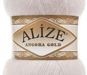 Пряжа для вязания Ализе Angora Gold (20% шерсть, 80% акрил) 5х100г/550м цв.599 слоновая кость