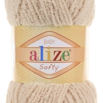 Пряжа для вязания Ализе Softy (100% микрополиэстер) 5х50г/115м цв.310 медовый