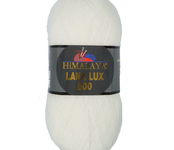 Пряжа для вязания Himalaya LANA LUX 800 (50% шерсть 50% акрил) 5х10х800м цв. 74601 белый