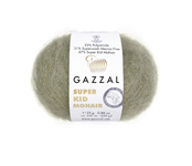 Пряжа для вязания GAZZAL Super Kid Mohair (47% Супер Кид Мохер,31% Мериносовая шерсть, 22% ПА) 6х25х237м цв. 64407