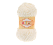 Пряжа для вязания Ализе Softy (100% микрополиэстер) 5х50г/115м цв.062 св.молочный