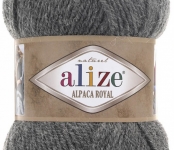 Пряжа Alize Alpaca Royal 196 серый меланж