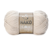 Пряжа для вязания NAKO Calico (50% Хлопок, 50% Акрил) 5х100х245м цв. 10874 слоновая кость