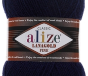 Пряжа ALIZE 'Lanagold fine' 100 гр. 390м (49%шерсть, 51% акрил) цв. 58 темно-синий