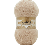 Пряжа для вязания Ализе Angora Gold (20% шерсть, 80% акрил) 5х100г/550м цв.524 бежевый