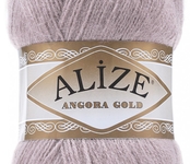 Пряжа для вязания Ализе Angora Gold (20% шерсть, 80% акрил) 5х100г/550м цв.163 серая роза