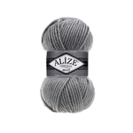 Пряжа для вязания Ализе Superlana maxi (25% шерсть, 75% акрил) 5х100г/100м цв.87 угольно серый