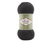 Пряжа для вязания Ализе Alpaca Royal New (55% акрил, 30% шерсть, 15% альпака) 5х100г/250м цв.060 черный