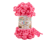 Пряжа для вязания Ализе Puffy (100% микрополиэстер) 5х100г/9.5м цв.377 ярко-розовый