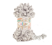 Пряжа для вязания Ализе Puffy (100% микрополиэстер) 5х100г/9.5м цв.686 белый леопард