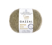 Пряжа для вязания GAZZAL Super Kid Mohair (47% Супер Кид Мохер,31% Мериносовая шерсть, 22% ПА) 6х25х237м цв. 64406