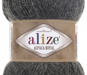 Пряжа Alize Alpaca Royal 182 темно-серый меланж