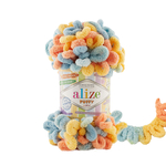 Пряжа для вязания Ализе Puffy color (100% микрополиэстер) 5х100г/9м цв.6314 секционный