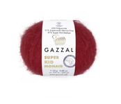 Пряжа для вязания GAZZAL Super Kid Mohair (47% Супер Кид Мохер,31% Мериносовая шерсть, 22% ПА) 6х25х237м цв. 64416