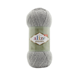 Пряжа для вязания Ализе Alpaca Royal New (55% акрил, 30% шерсть, 15% альпака) 5х100г/250м цв.021 св.серый меланж