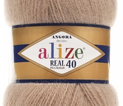 Пряжа ALIZE 'Angora real 40' 100 гр. 430м (40% шерсть, 60% акрил) 5х100х430м цв. 05 бежевый