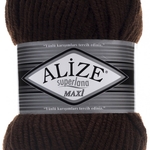 Пряжа для вязания Ализе Superlana maxi (25% шерсть, 75% акрил) 5х100г/100м цв.26 коричневый