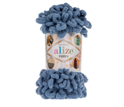 Пряжа для вязания Ализе Puffy (100% микрополиэстер) 5х100г/9.5м цв.374 голубой