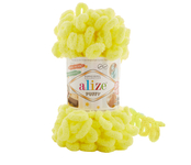 Пряжа для вязания Ализе Puffy (100% микрополиэстер) 5х100г/9.5м цв.552 неоновый желтый